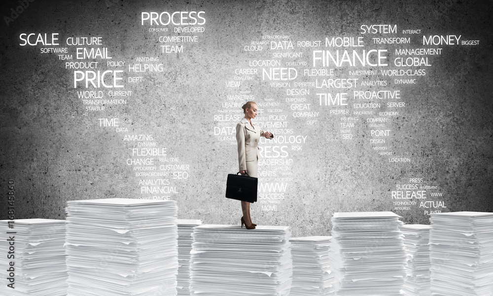 Successful confident business woman in suit. Successful confident business woman in suit.