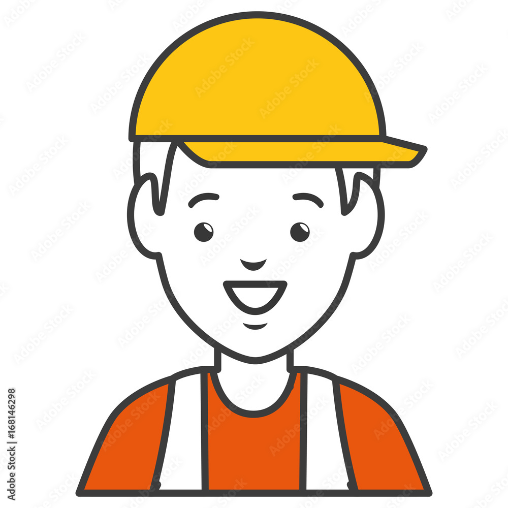 worker with helmet avatar vector illustration design worker with helmet avatar vector illustration design