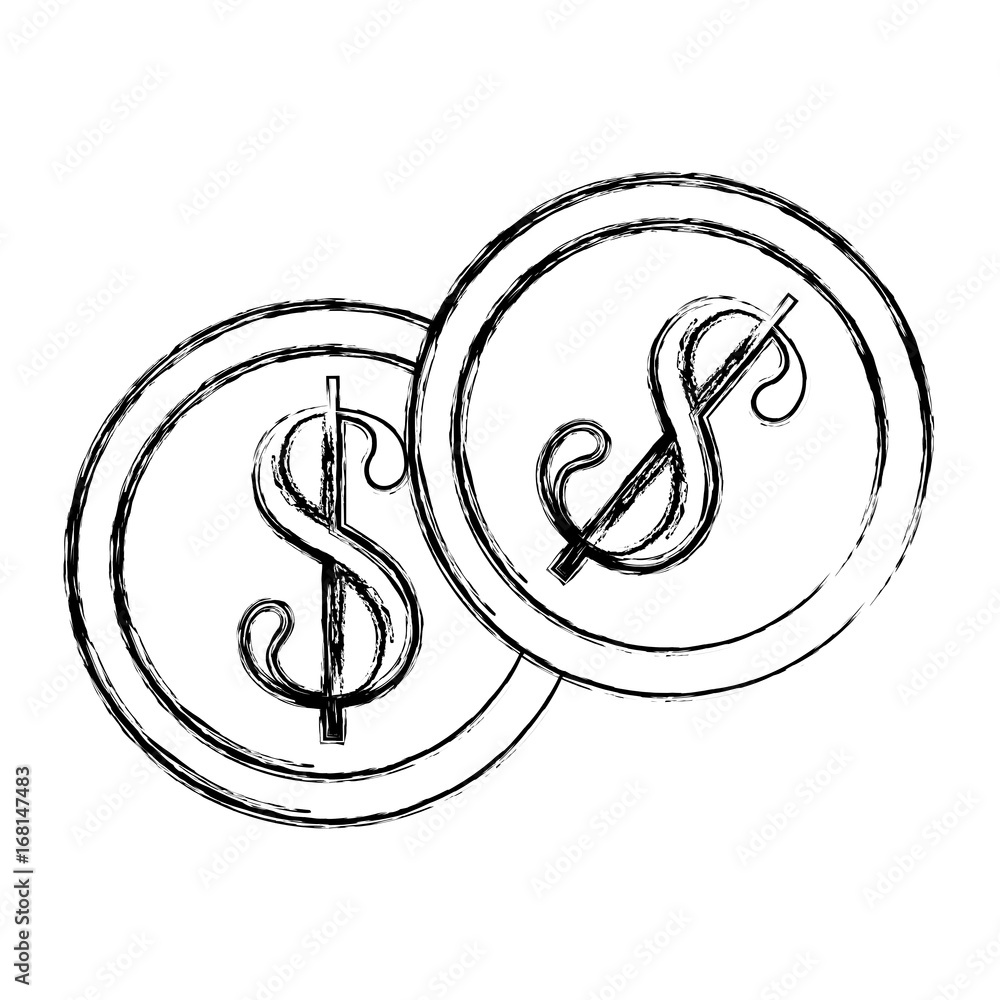 Fototapeta premium coin money isolated icon vector illustration design