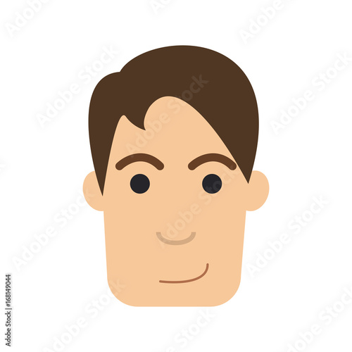 young man with smirk icon image vector illustration design 