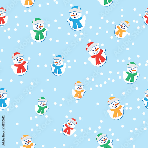 Snowman  seamless  pattern