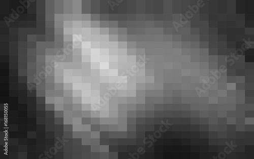 gray mosaic rectangles. grey pixel squares. abstract black and white background pattern. monochrome grunge texture. halftone effect. vector illustration