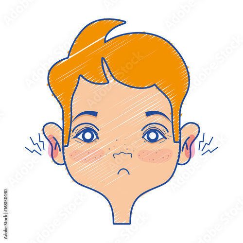 man with otitis earache illness infection