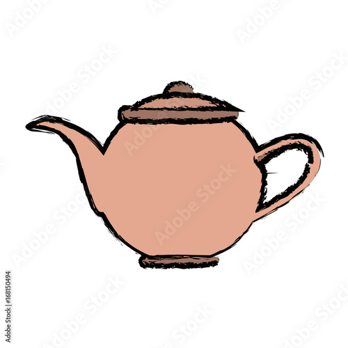 kettle coffee tea hot beverage fresh vector illustration