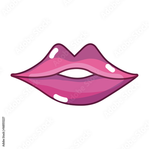sexy girl lips with fashion makeup
