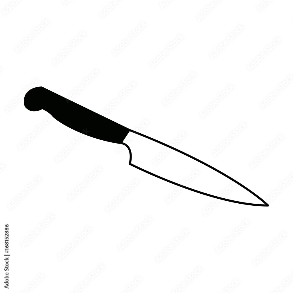 Fototapeta premium knife tool cooking kitchen icon vector illustration