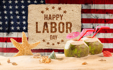 Labor day banner, patriotic background