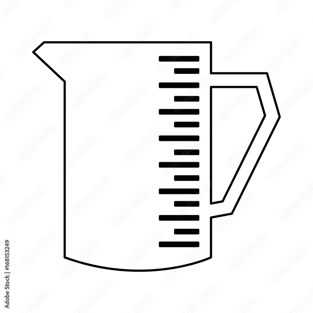 pitcher kitchenware cooking utensil handle empty vector illustration pitcher kitchenware cooking utensil handle empty vector illustration
