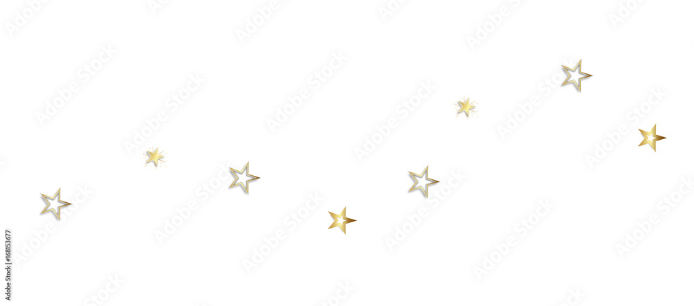 Obraz premium Weihnachten Sterne Band Banner Hintergrund Gold Welle Wellen