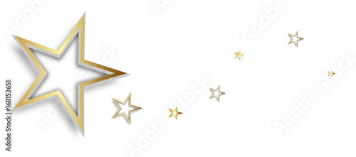 Weihnachten Sterne Band Banner Hintergrund Gold Welle Wellen 