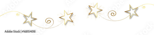 Weihnachten Sterne Band Banner Hintergrund Gold Welle Wellen 