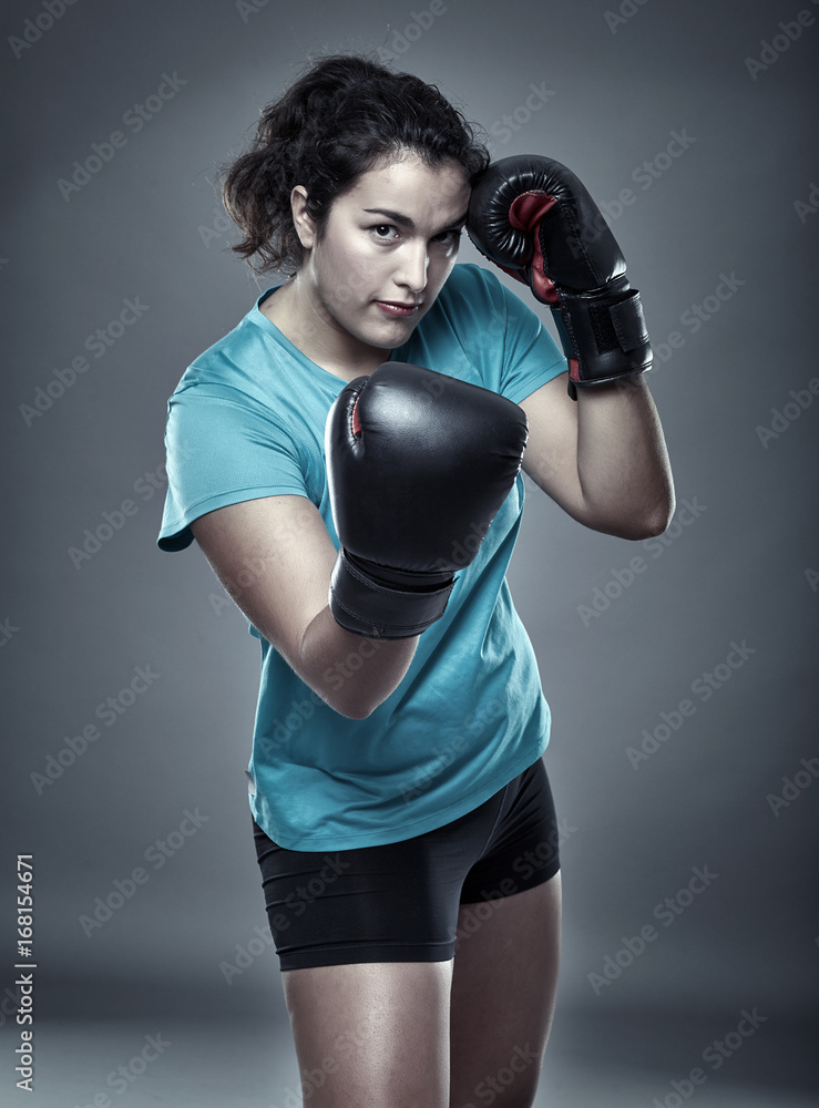 Hispanic woman boxer