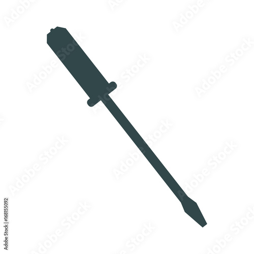 screwdriver work tool element icon vector illustration