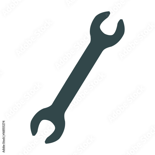 wrench tool or spanner equipment construction vector illustration