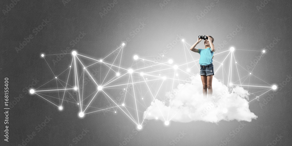 Idea of children Internet communication or online playing and pa Idea of children Internet communication or online playing and pa