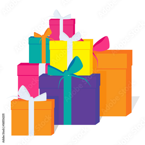 Pile of gift presents