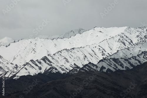 snow mountain range in Leh Ladakh, India photo