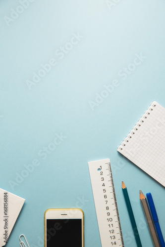 back to school or office styled pattern with school supplies