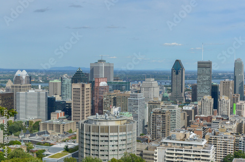Montreal Skyline in summer, Canada  photo