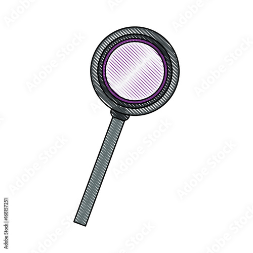 magnifying glass loupe and handle search tool vector illustration