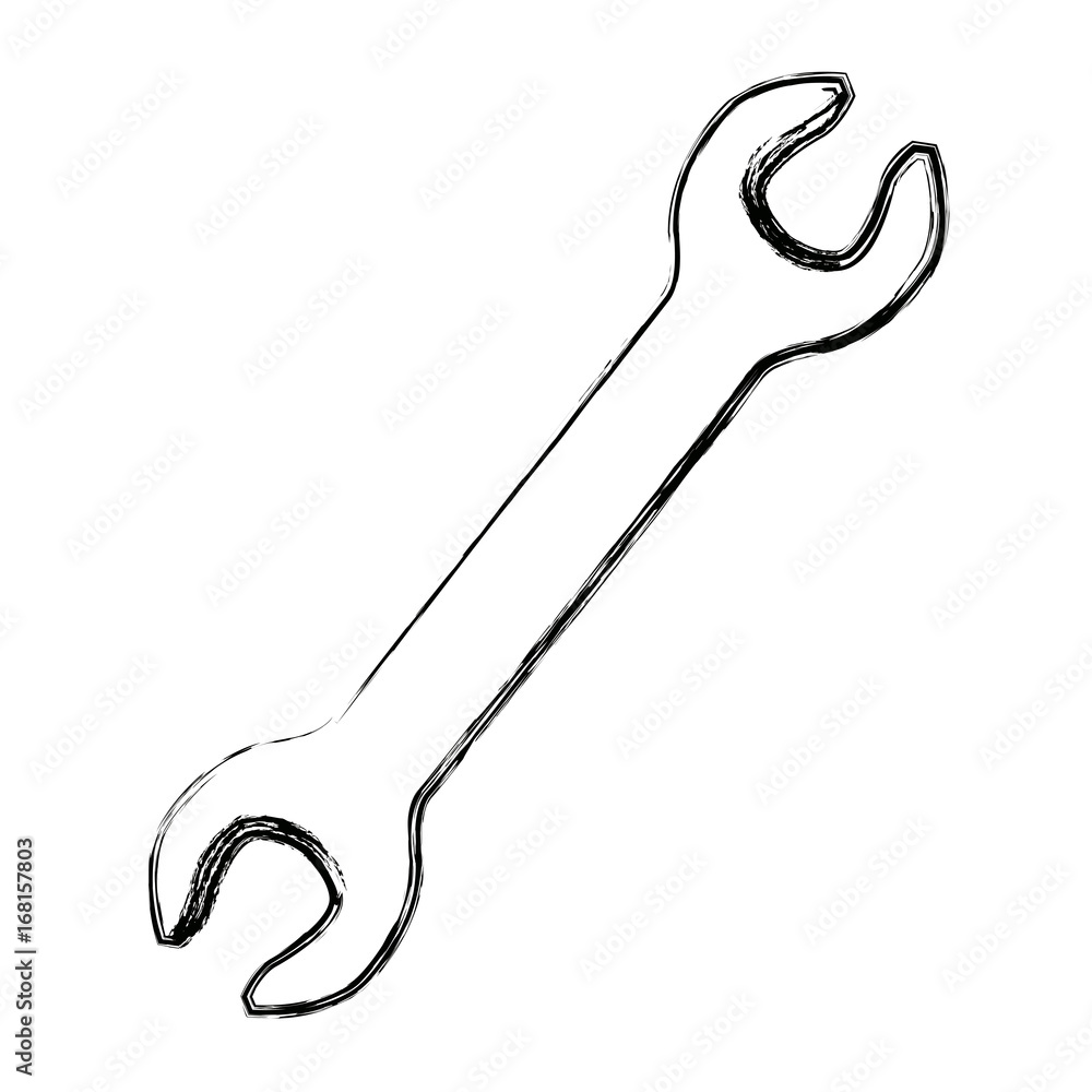 wrench tool or spanner equipment construction vector illustration wrench tool or spanner equipment construction vector illustration