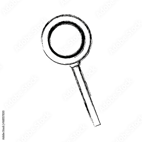 magnifying glass loupe and handle search tool vector illustration