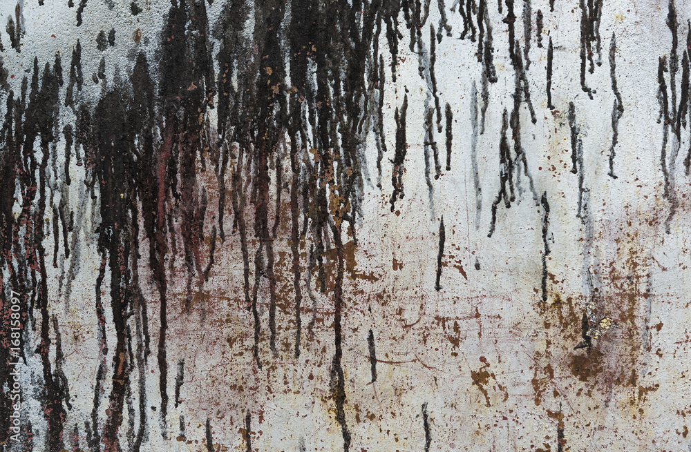 Fototapeta premium Zardzewiały metal tło z smugami rdzy.