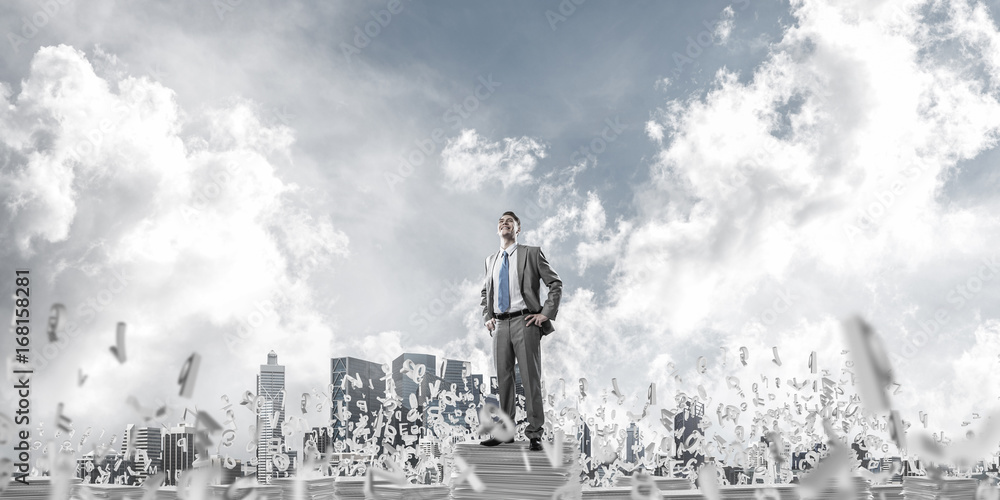 Successful confident businessman in suit. Successful confident businessman in suit.