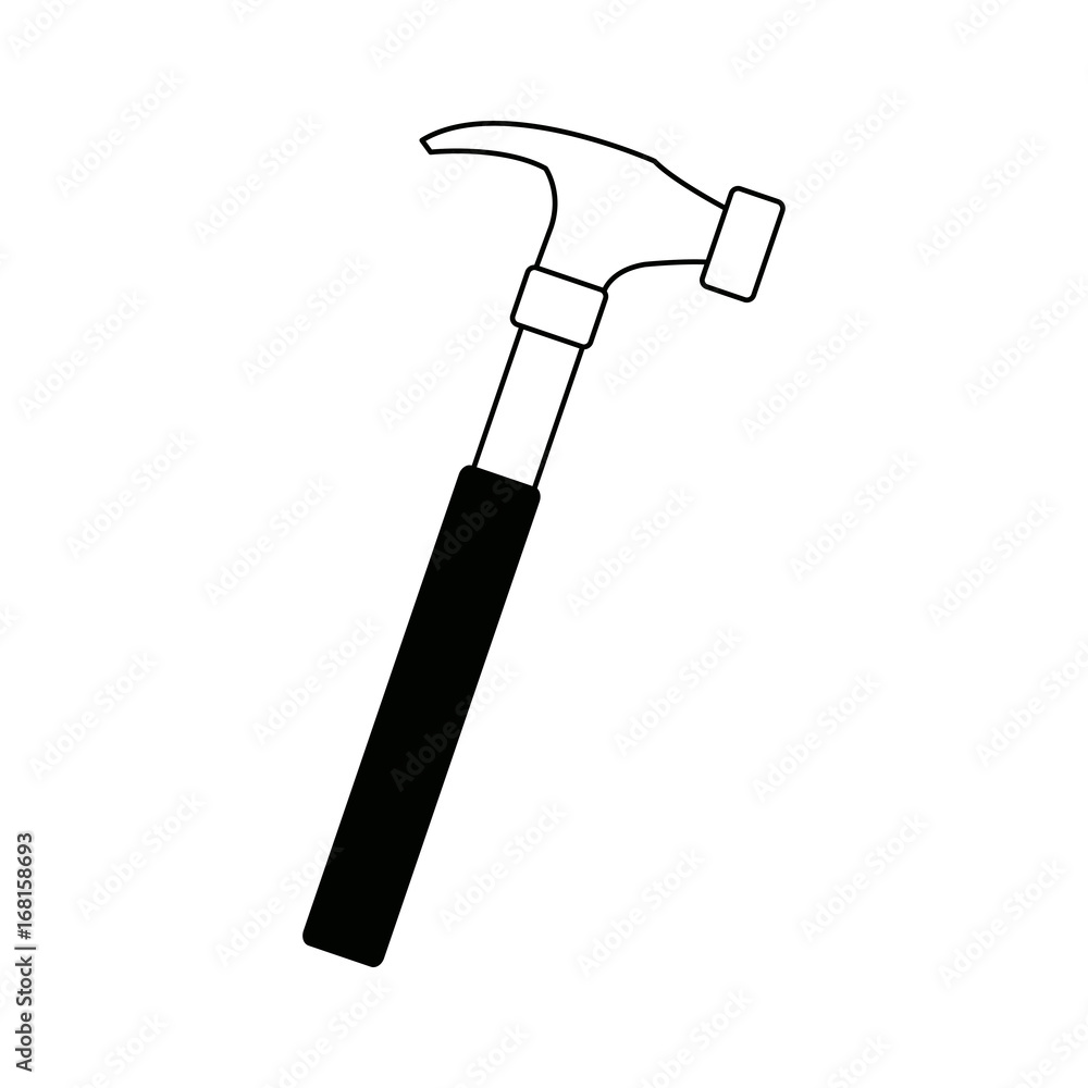 carpenter hammer tool construction element vector illustration carpenter hammer tool construction element vector illustration