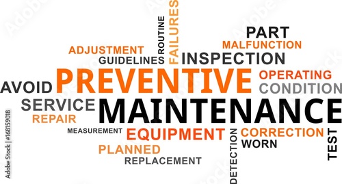 word cloud - preventive maintenance