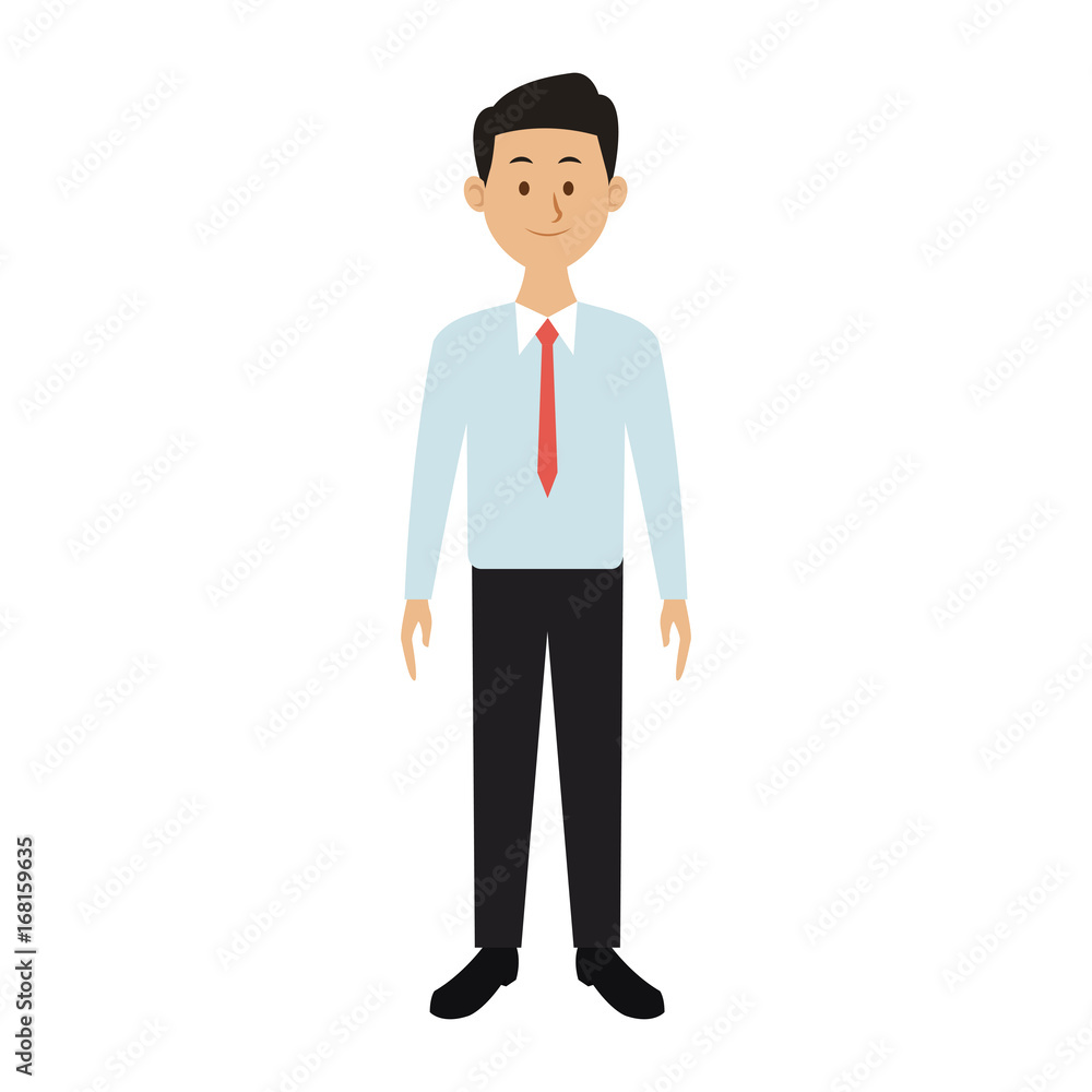 smiling man in casual clothes with arms crossed standing vector illustration smiling man in casual clothes with arms crossed standing vector illustration