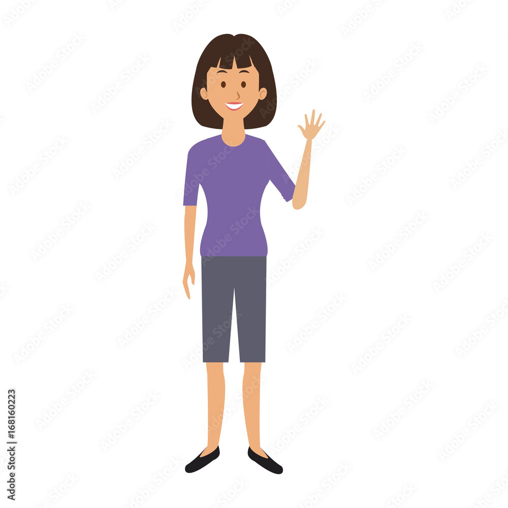 beautiful woman character people standing vector illustration beautiful woman character people standing vector illustration