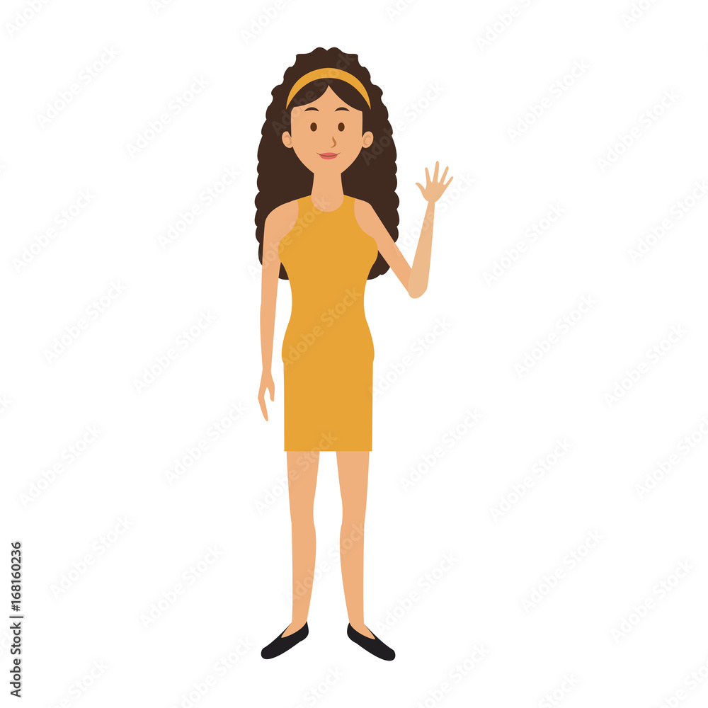 beautiful woman character people standing vector illustration beautiful woman character people standing vector illustration