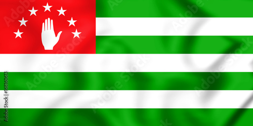 3D Flag of the Abkhazia.  photo