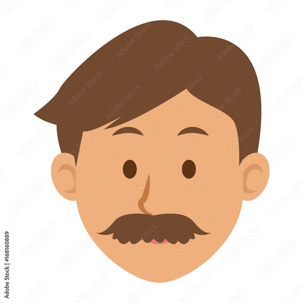 Fototapeta premium man character face avatar male vector illustration
