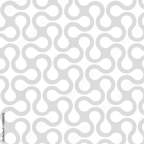 Abstract geometric seamless pattern with curved stripes, lines