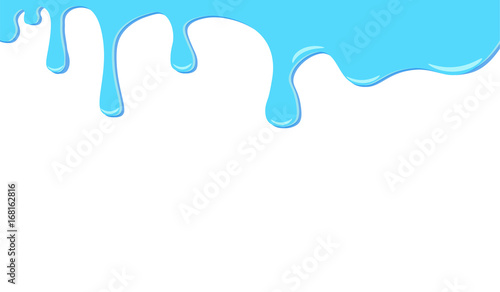 blue paint dripping on white background