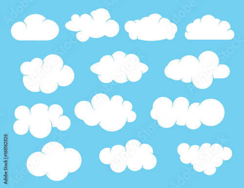 Cloud vector icon set color