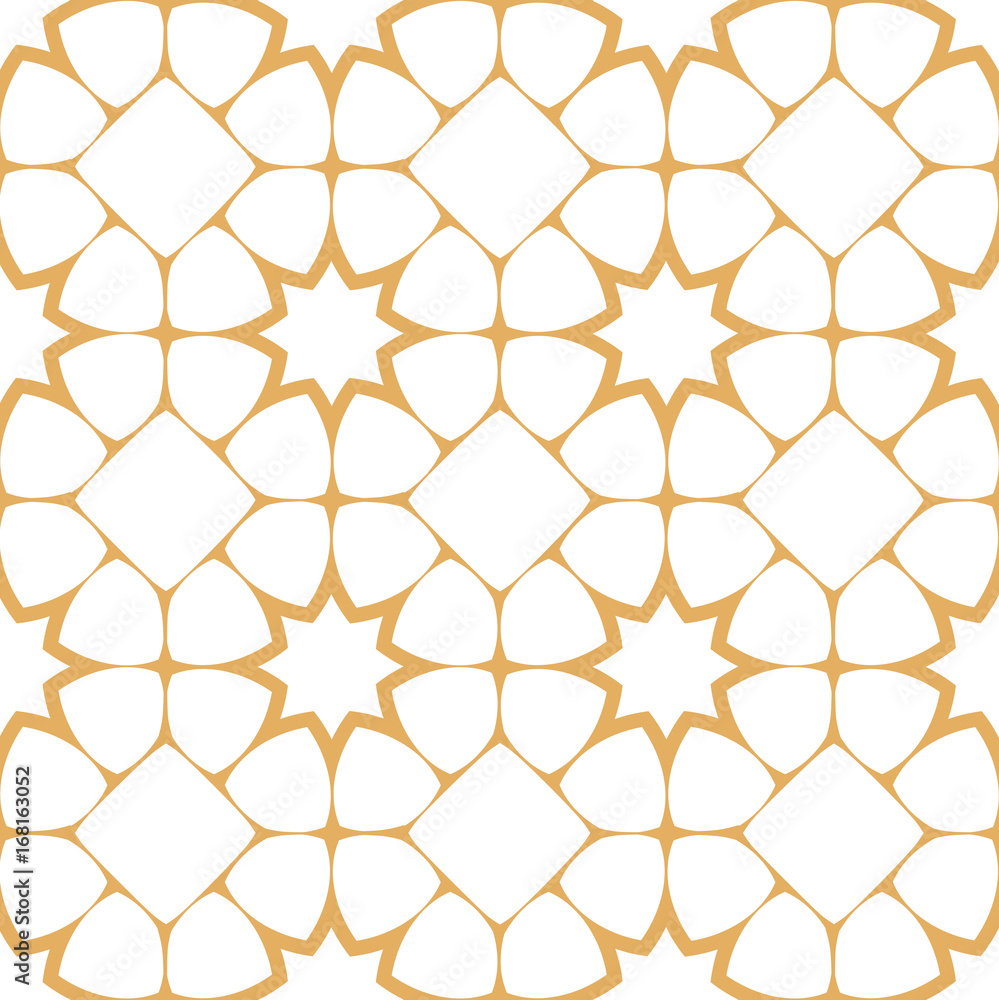 Naklejka premium Abstract seamless pattern in Arabian style with stylized stars