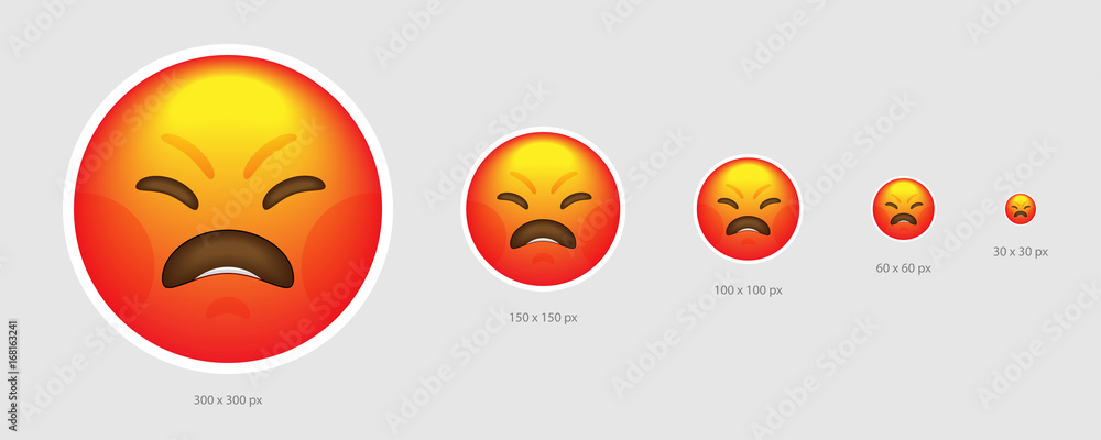 Fototapeta premium Angry emoji face