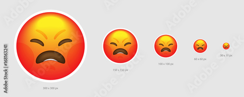 Angry emoji face
