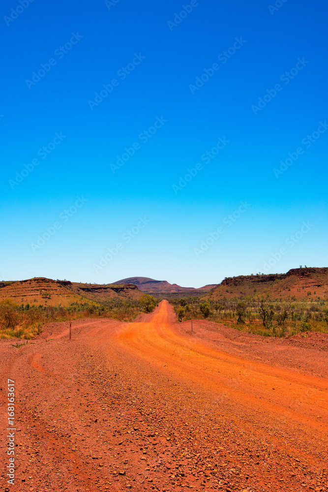 Australian Outback Red Dirt Road In The Pilbara