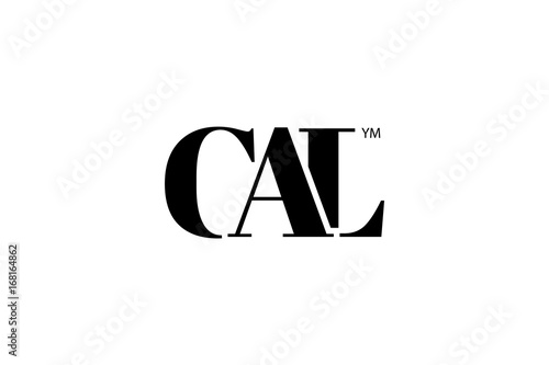 CAL Logo Branding Letter. Vector graphic design. Useful as app icon, alphabet combination, clip-art, and etc.