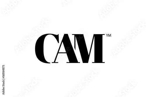 CAM Logo Branding Letter. Vector graphic design. Useful as app icon, alphabet combination, clip-art, and etc.
