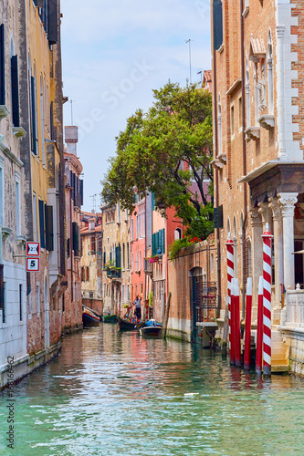 canal with buildings in Venice  Italy