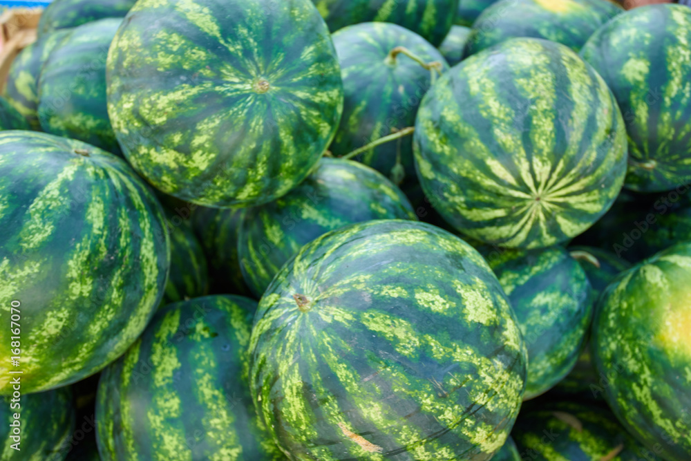 Many big sweet green watermelons Many big sweet green watermelons