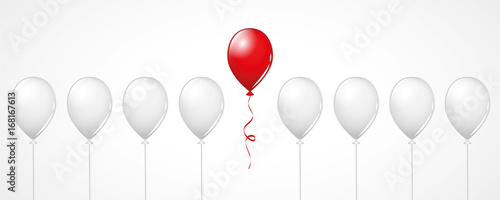 roter ausreißer luftballon