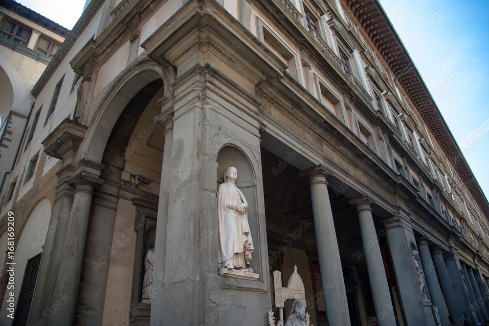 Uffizi Gallery, primary art museum of Florence. Tuscany, Italy