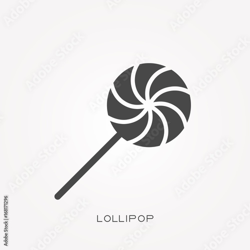 Silhouette icon lollipop