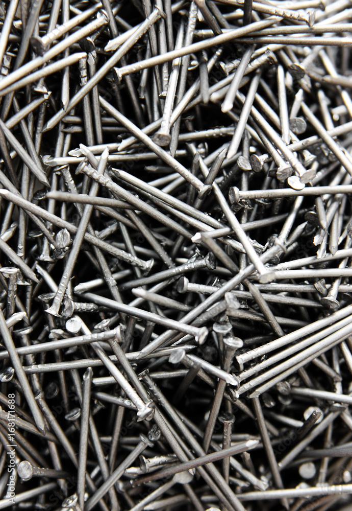 Iron nails texture background Iron nails texture background